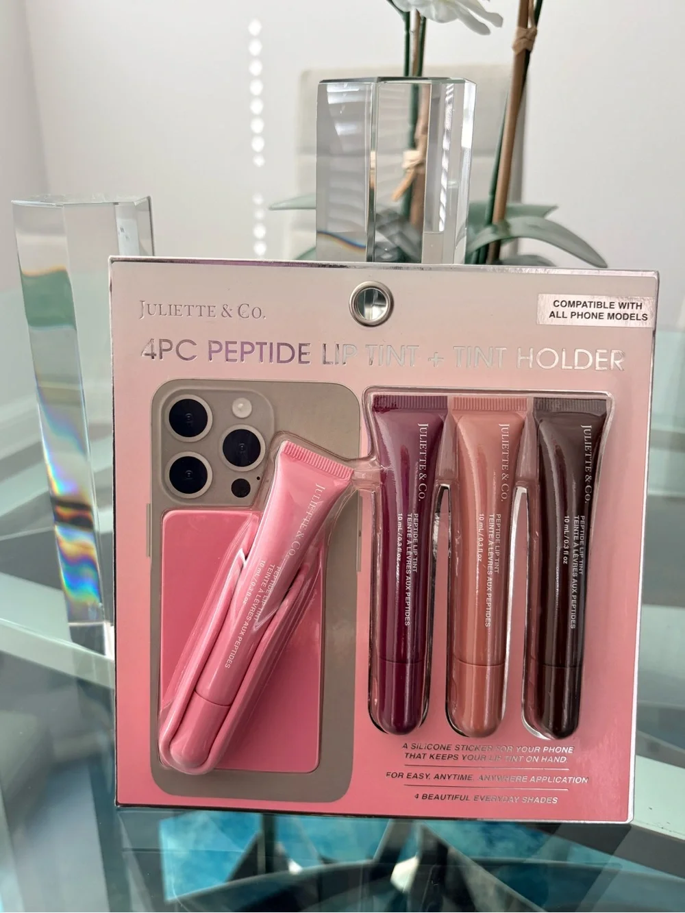 4pc Peptide Lip Tint Set & Holder
